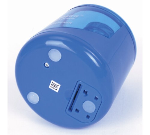 Точилка электрическая BRAUBERG DOUBLE BLADE BLUE, двойное лезвие, питание от 2 батареек AA, 229605