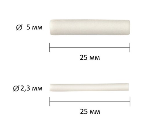 Ластик сменный для электрического ластика BRAUBERG, НАБОР 70 штук, размеры 5х25 мм/2,3х25 мм, 229611