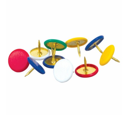 Набор BRAUBERG, скрепки цветные 28 мм/100 шт., кнопки канцелярские 100 шт., силовые кнопки 50 шт., 229675