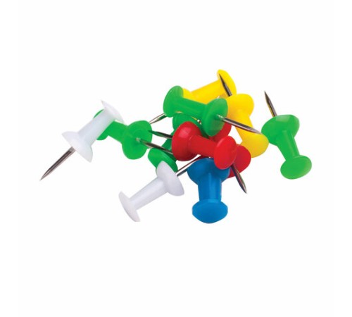 Набор BRAUBERG, скрепки цветные 28 мм/100 шт., кнопки канцелярские 100 шт., силовые кнопки 50 шт., 229675