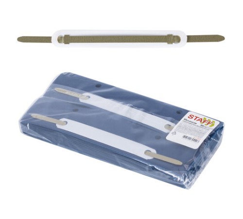 Механизм скоросшиватель полоска до 100 листов, КОМПЛЕКТ 50 шт., металл, 160х35 мм, STAFF, 229824