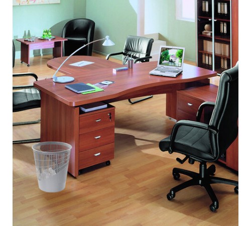 Корзина для бумаг, 11 л, сетчатая, серая, BRAUBERG, 230442