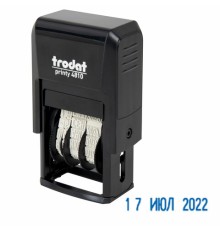 Датер-мини месяц буквами, оттиск 20 х 3,8 мм, синий, TRODAT 4810, корпус черный