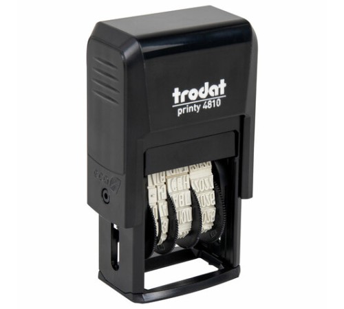 Датер-мини месяц буквами, оттиск 20 х 3,8 мм, синий, TRODAT 4810, корпус черный