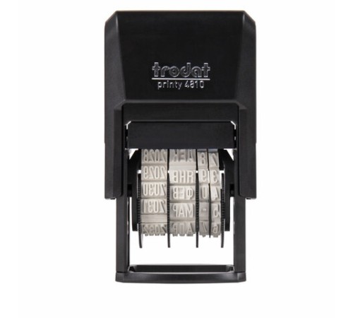 Датер-мини месяц буквами, оттиск 20 х 3,8 мм, синий, TRODAT 4810, корпус черный