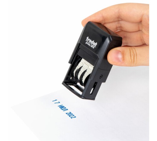 Датер-мини месяц буквами, оттиск 20 х 3,8 мм, синий, TRODAT 4810, корпус черный