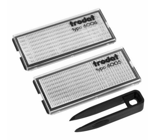 Штамп самонаборный 8-строчный, оттиск 60х40 мм, синий без рамки, TRODAT 4927/DB, КАССЫ В КОМПЛЕКТЕ, 4957