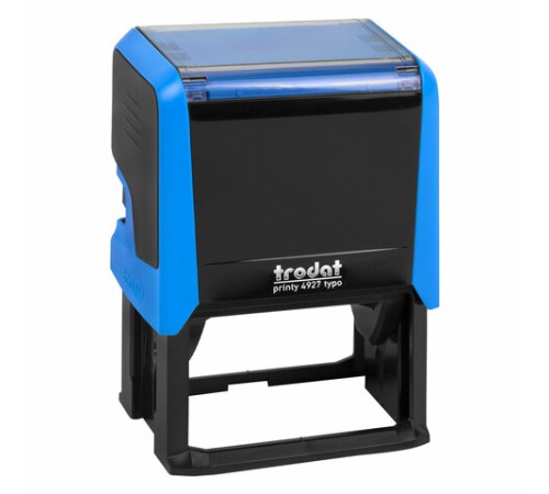 Штамп самонаборный 8-строчный, оттиск 60х40 мм, синий без рамки, TRODAT 4927/DB, КАССЫ В КОМПЛЕКТЕ, 4957