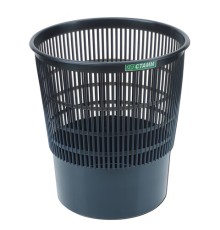 Корзина для бумаг БОЛЬШАЯ, 18 л, сетчатая, черная, КР01