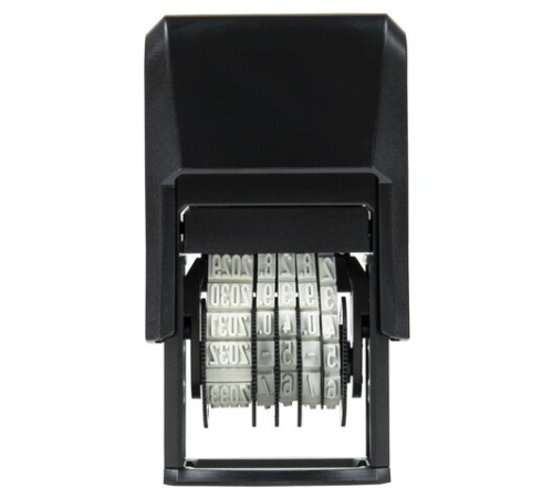 Датер-мини месяц цифрами, для банка, оттиск 20х3,8 мм, синий, TRODAT 4810 BANK, корпус черный