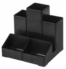 Подставка-органайзер BRAUBERG-CONTRACT, 109х95х101,5 мм, 5 отделений, черная, 230893