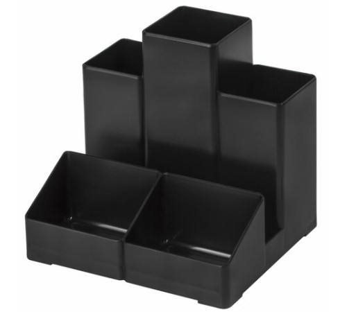 Подставка-органайзер BRAUBERG-CONTRACT, 109х95х101,5 мм, 5 отделений, черная, 230893
