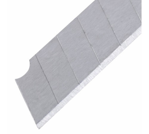 Лезвия для ножей 9 мм BRAUBERG, КОМПЛЕКТ 10 шт., толщина лезвия 0,38 мм, в пластиковом пенале, 230924