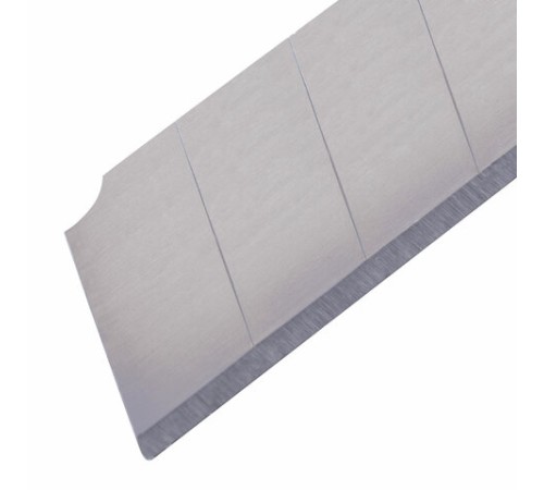 Лезвия для ножей 18 мм BRAUBERG, КОМПЛЕКТ 10 шт., толщина лезвия 0,5 мм, в пластиковом пенале, 230925