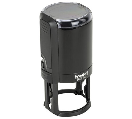 Оснастка для печатей, оттиск D=45 мм, синий, TRODAT 4645, корпус черный, крышка, подушка