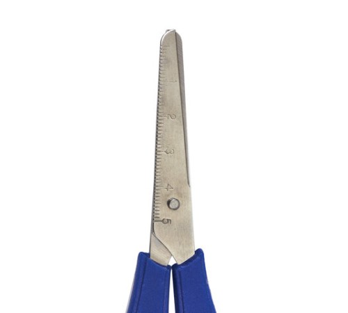 Ножницы ПИФАГОР, 135 мм, с линейкой, ассорти, в дисплее, 230936