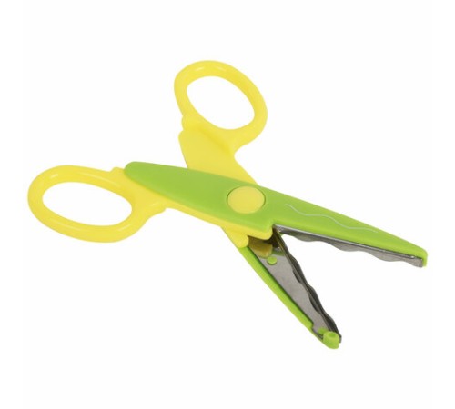 Ножницы ПИФАГОР, 135 мм, фигурное лезвие, ассорти, в дисплее, 230938