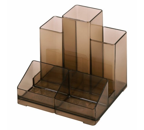 Подставка-органайзер BRAUBERG-CONTRACT, 109х95х101,5 мм, 5 отделений, тонированная, 230994