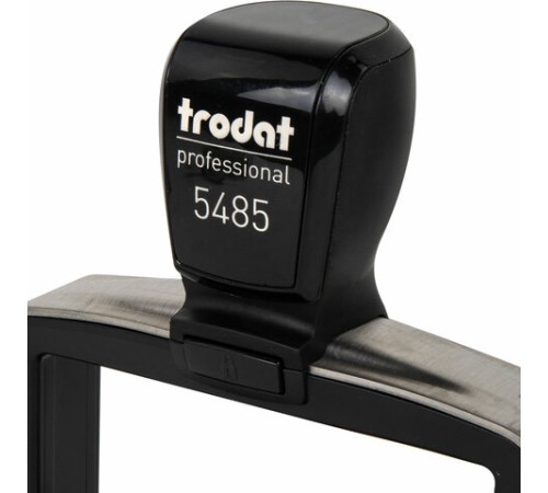 Датер самонаборный металлический, 6 строк+дата, оттиск 68х47 мм, сине-красный, TRODAT 5485, кассы в комплекте