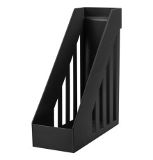 Лоток вертикальный для бумаг, увеличенная ширина (277х100х290 мм), BRAUBERG-MAXI, черный, 231050