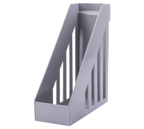 Лоток вертикальный для бумаг, увеличенная ширина (277х100х290 мм), BRAUBERG-MAXI, серый, 231051