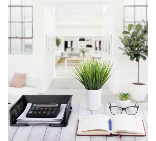 Лоток горизонтальный для бумаг BRAUBERG-MAXI, с пазами, А4 (358х272х69 мм), сетчатый, черный, 231141