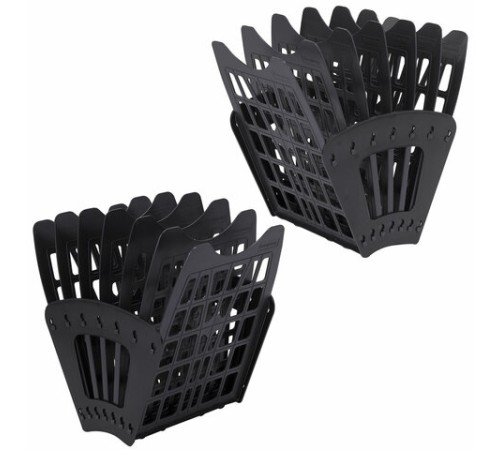 Лоток для бумаг веерный BRAUBERG-SMART, 7-ми секционный, сетчатый, черный, 231143