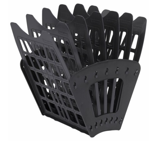 Лоток для бумаг веерный BRAUBERG-SMART, 7-ми секционный, сетчатый, черный, 231143