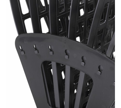 Лоток для бумаг веерный BRAUBERG-SMART, 7-ми секционный, сетчатый, черный, 231143