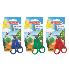 Ножницы ПИФАГОР, 135 мм, с линейкой, цвет ассорти, в картонной упаковке с европодвесом, 231163
