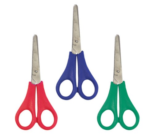 Ножницы ПИФАГОР, 135 мм, с линейкой, цвет ассорти, в картонной упаковке с европодвесом, 231163