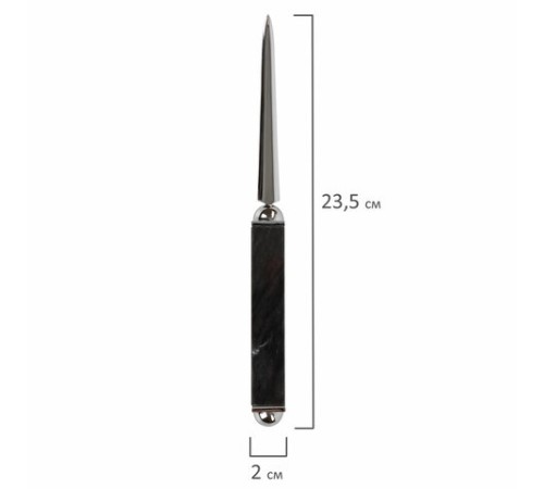 Набор настольный GALANT из мрамора, 8 предметов, черный мрамор/серебристые металлические детали, 231192