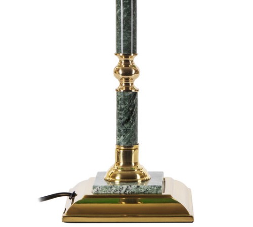 Светильник настольный из мрамора GALANT, основание - зеленый мрамор с золотистой отделкой, 231197