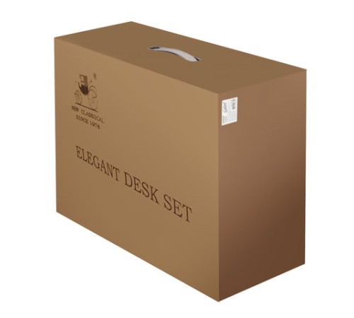 Набор настольный GALANT из мрамора, 7 предметов, зеленый мрамор/отделка красное дерево, 231485