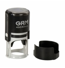 Оснастка для печатей, оттиск D=40 мм, синий, GRM 46040, корпус черный, крышка, подушка, 120900004