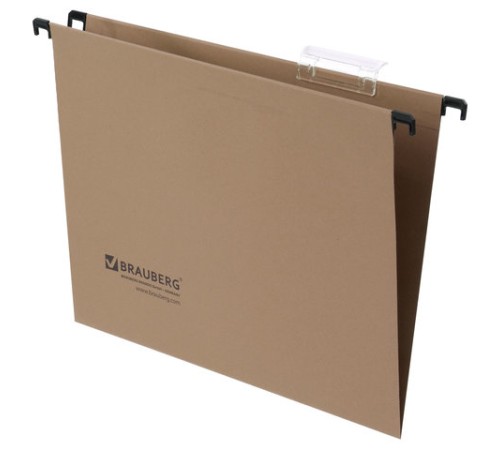Подвесные папки А4 (350х245 мм), до 80 листов, КОМПЛЕКТ 10 шт., картон, BRAUBERG (Италия), 231786