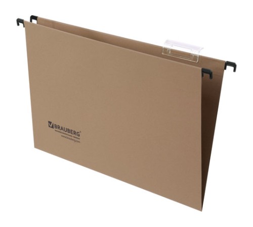 Подвесные папки А4/Foolscap (406х245 мм), до 80 листов, КОМПЛЕКТ 10 шт., картон, BRAUBERG (Италия), 231787