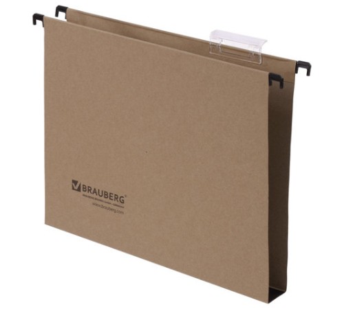 Подвесные папки А4 (350х245 мм), до 300 листов, КОМПЛЕКТ 10 шт., картон, BRAUBERG (Италия), 231788