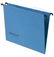 Подвесные папки А4 (350х245 мм), до 80 листов, КОМПЛЕКТ 10 шт., синие, картон, BRAUBERG (Италия), 231789