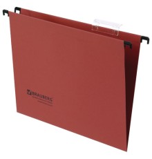 Подвесные папки А4 (350х245 мм), до 80 листов, КОМПЛЕКТ 10 шт., красные, картон, BRAUBERG (Италия), 231792