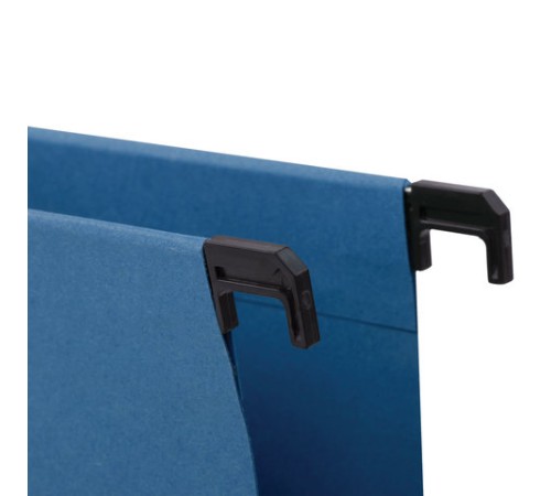 Подвесные папки А4/Foolscap (406х245 мм), до 80 листов, КОМПЛЕКТ 10 шт., синие, картон, BRAUBERG (Италия), 231793