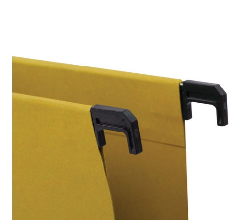 Подвесные папки А4/Foolscap (406х245 мм), до 80 листов, КОМПЛЕКТ 10 шт., желтые, картон, BRAUBERG (Италия), 231794