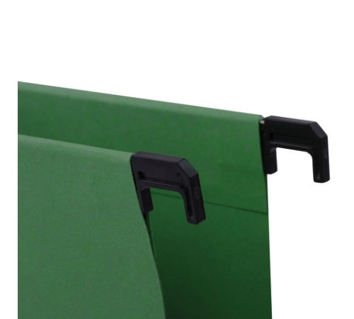 Подвесные папки А4/Foolscap (406х245 мм), до 80 листов, КОМПЛЕКТ 10 шт., зеленые, картон, BRAUBERG (Италия), 231795