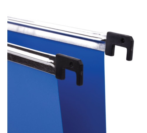 Подвесные папки А4 (350х245 мм), до 80 листов, КОМПЛЕКТ 5 шт., пластик, синие, BRAUBERG (Италия), 231797