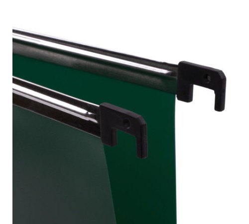 Подвесные папки А4 (350х245 мм), до 80 листов, КОМПЛЕКТ 5 шт., пластик, зеленые, BRAUBERG (Италия), 231799