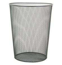 Корзина для бумаг, 9 л, металлическая, черная, BRAUBERG 