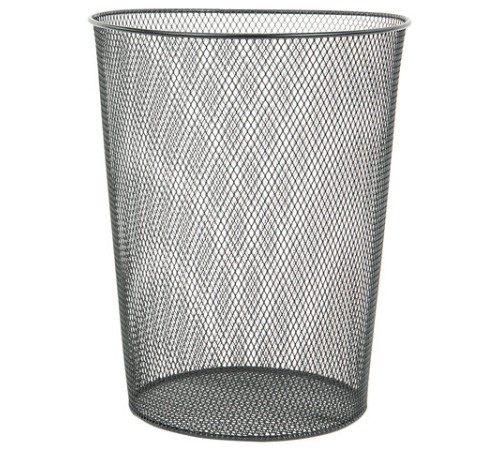 Корзина для бумаг, 9 л, металлическая, черная, BRAUBERG 