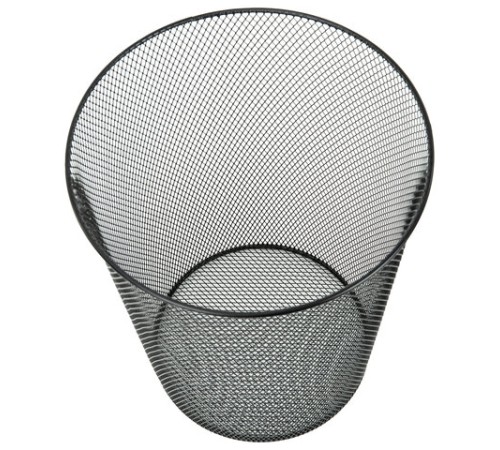 Корзина для бумаг, 9 л, металлическая, черная, BRAUBERG 