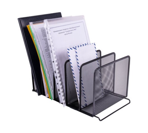 Подставка для сортировки писем и бумаг 5-ти секционная BRAUBERG 