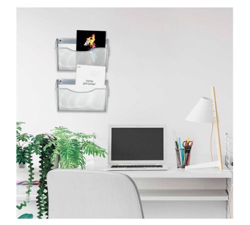 Лотки для бумаг настенные 3 штуки формат А4 BRAUBERG 